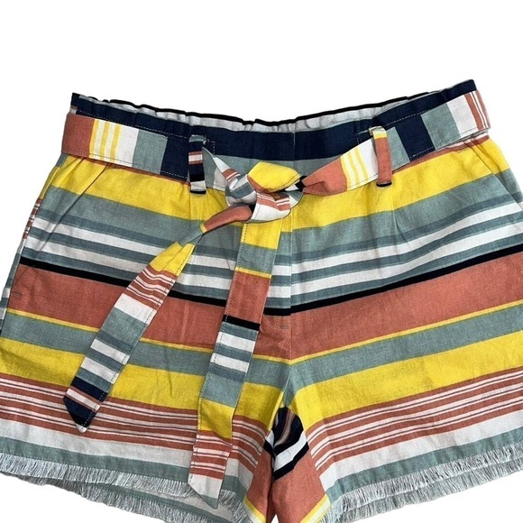 LOFT Outlet Linen Blend Striped Shorts, NWOT Size 4 - Picture 2 of 9